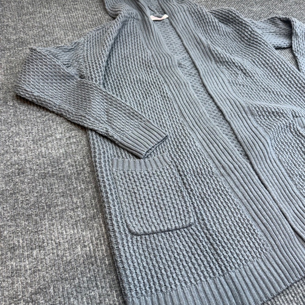 Organic John Patrick Hooded Knit Cardigan Women's Medium Oversized Wool Cashmere